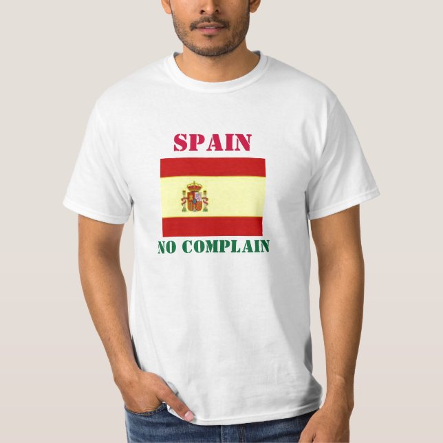 T-shirt Espagne : Pas de plainte (Devant)