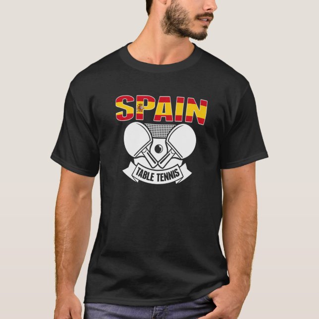 T-shirt Espagne Ping Pong espagnol Table Tennis Team Souti (Devant)