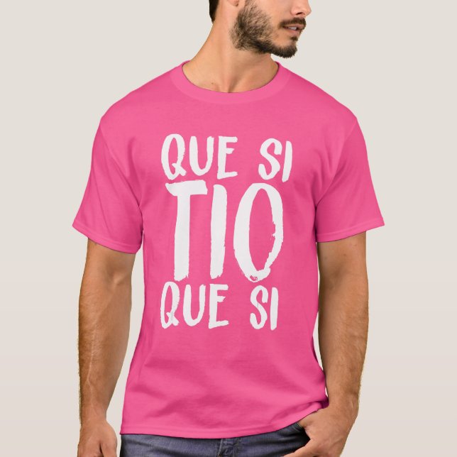 T-shirt Espagne Que Si Tio Espagnol Dit Amusant Mème Young (Devant)