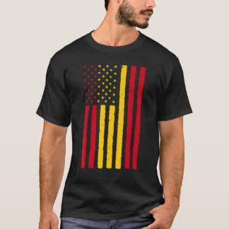 T-shirt Espagne Racines Usa Drapeau Héritage Moitié Espagn