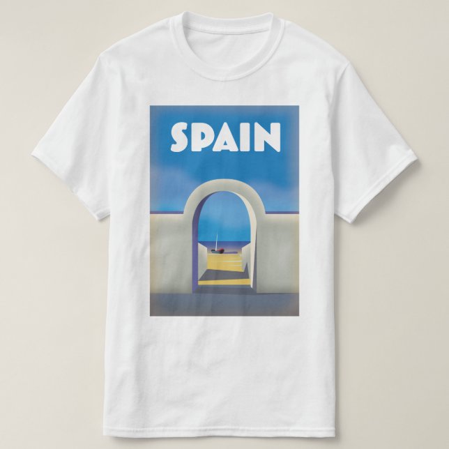 T-shirt Espagne Retro Vacances art (Design devant)