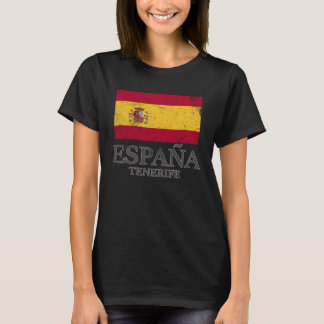 T-shirt Espagne Tenerife Drapeau Voyage Europe Vacances