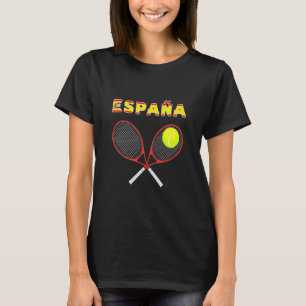 T-shirt Espagne Tennis Ball Racket Pays Drapeau Espaa Joue