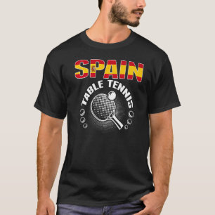 T-shirt Espagne Tennis de Table Support Espagnol Ping Pong
