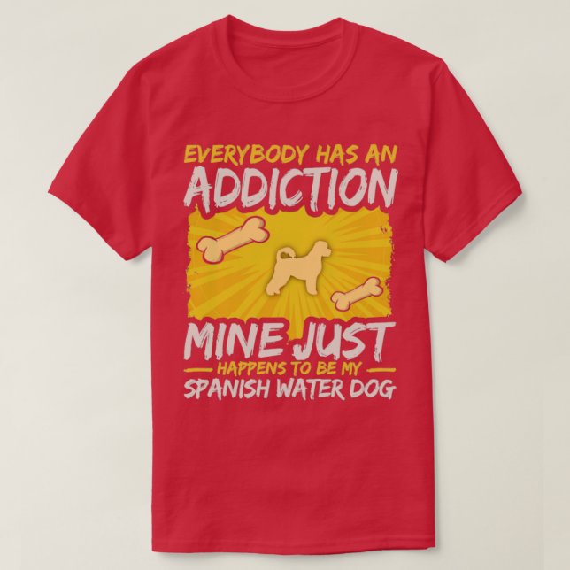 T-shirt Espagnol Dog Funny Chien Addiction 1 (Design devant)