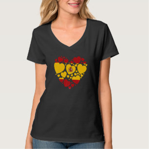T-shirt Espagnol Drapeau Idée Coeur Pour Femmes & Enfants