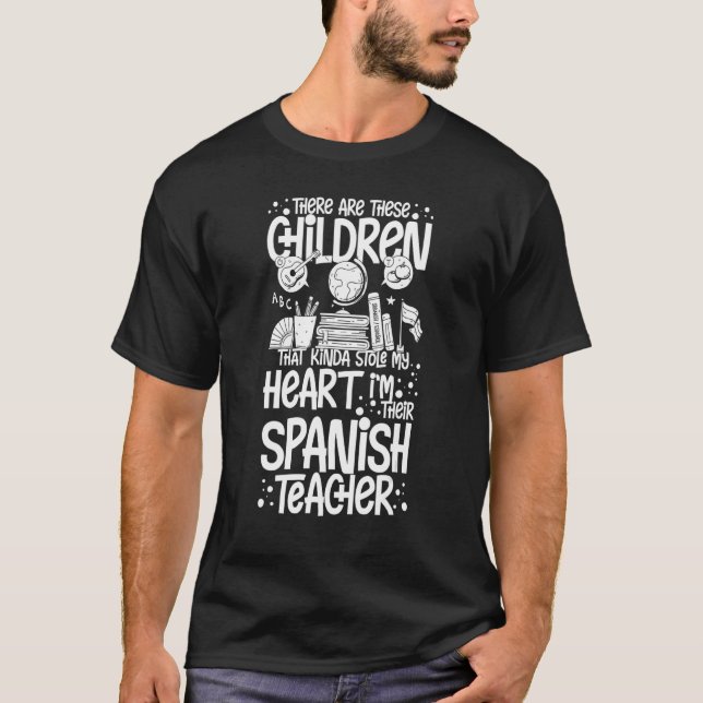 T-shirt Espagnol Enseignant Espagne Drapeau Langue de leço (Devant)