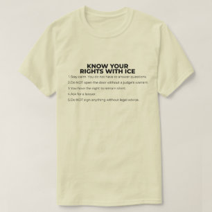 T-shirt Espagnol et Anglais Connaissez Vos Droits ICE