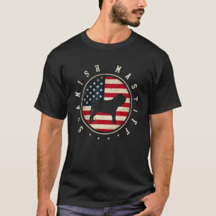 T-shirt Espagnol Mastiff USA Drapeau 4 juillet Chien Maman