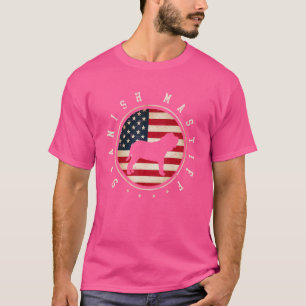 T-shirt Espagnol Mastiff Usa Drapeau 4 Juillet Chien Maman