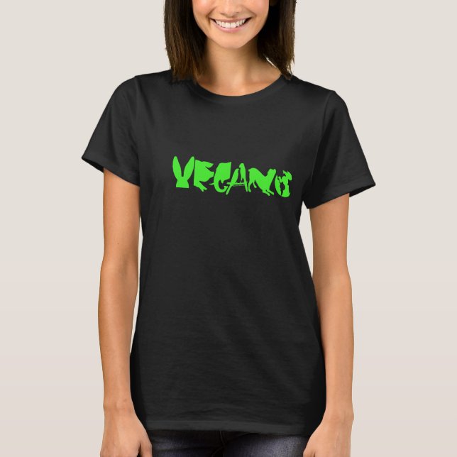 T-shirt espagnol VÉGANO GRN FEMME'S DARK TEE LONG (Devant)