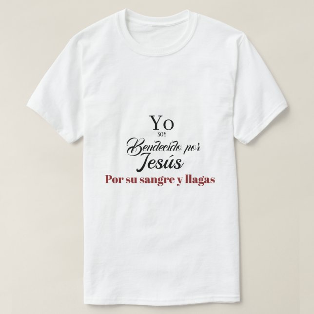 T-shirt Espanol Texto Biblico Isaias 53 (Design devant)