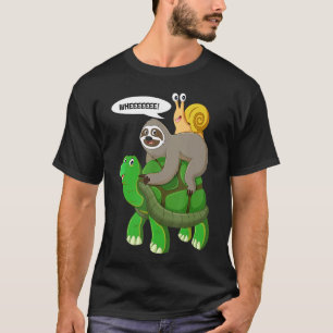 T-shirt Espèce animale sauvage de Piggyback de tortue fard