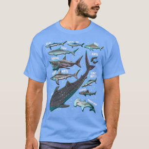 T-shirt Espèces de requin Cadeaux de requin Visages du req