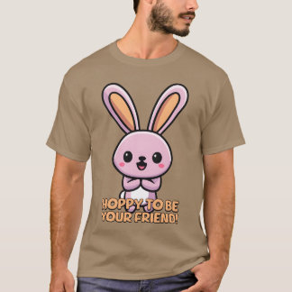 T-shirt Espère être votre ami Cute Bunny Cartoon vintage