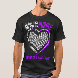 T-shirt Espérons La Foi En Août Nous Portons Violet Overdo