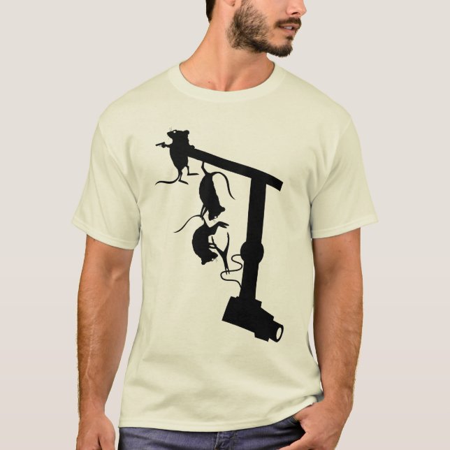 T-shirt Espionnage évolutionnaire de souris (Devant)