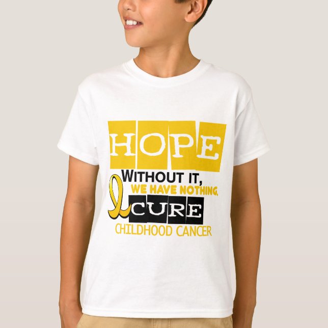 T-shirt ESPOIR 2 de conscience de Cancer d'enfance (Devant)