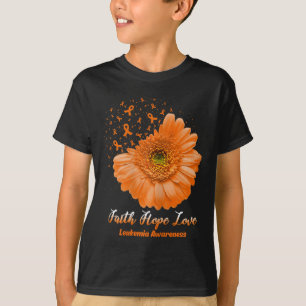 T-shirt Espoir Amour Leucémie Fleur de sensibilisation Soy