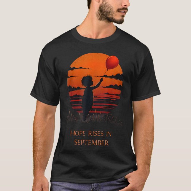 T-shirt Espoir augmente Septembre Sensibilisation au cance (Devant)