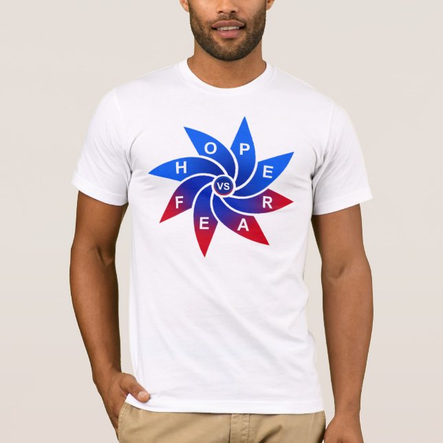 T-shirt ESPOIR contre PEUR - Élection 2024 (Devant)