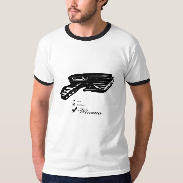 T-shirt Espoir. Cuir. Winona. V2 (Devant)