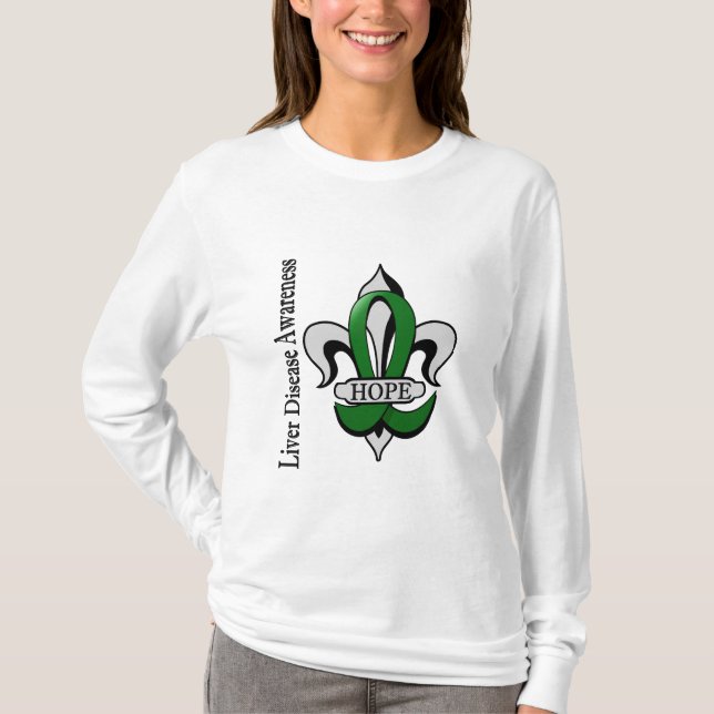T-shirt Espoir d'affection hépatique de Fleur De Lis (Devant)