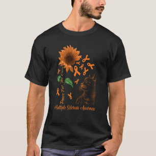 T-shirt Espoir de guérison chat et tournesol sclérose en p
