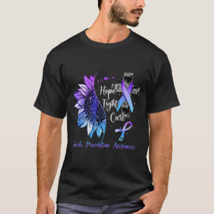T-shirt Espoir de tournesol lutte guérir Prévention du sui