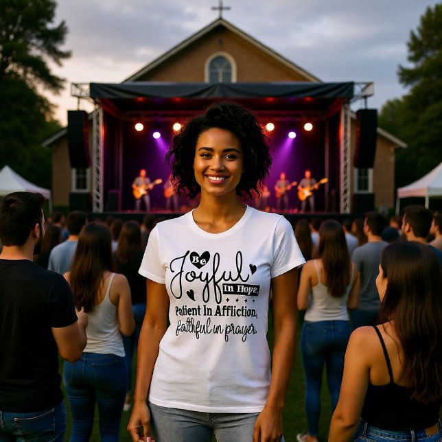 T-shirt "Espoir Joyeux Prière Patiente Affliction" (Créateur téléchargé)