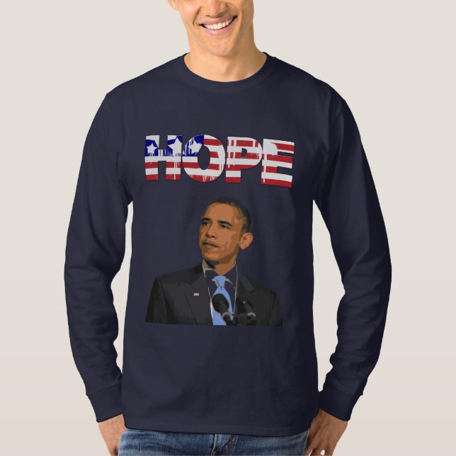 T-shirt Espoir, le président américain Barack Obama Shirt (Devant)