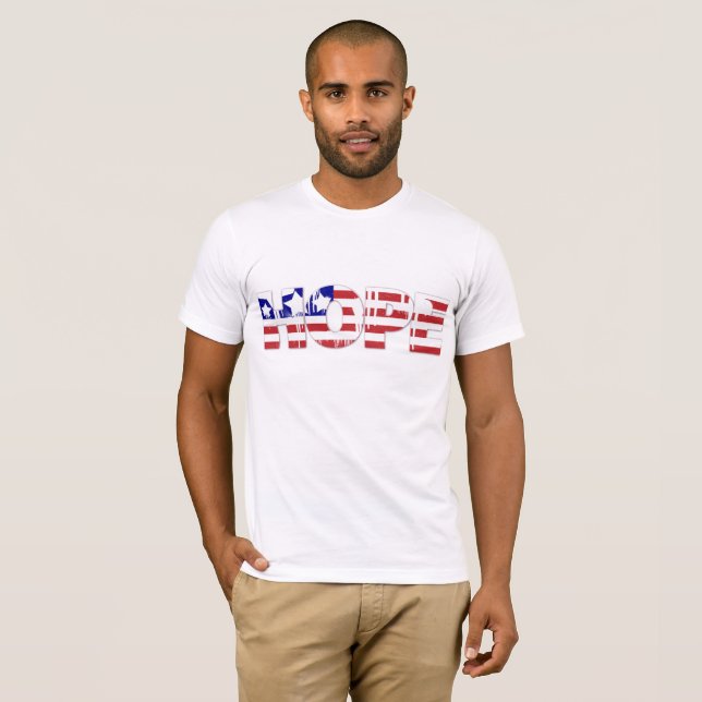 T-shirt Espoir, le président américain Barack Obama Shirt (Devant entier)