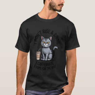 T-shirt Espoir pour le meilleur café chat matin caféine am