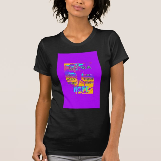 T-shirt Espoir psychédélique aux Etats-Unis : Neon Unity A (Devant)