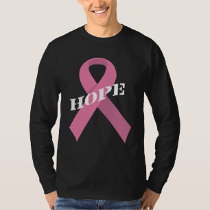 T-shirt Espoir sur ruban rose Sensibilisation au cancer du