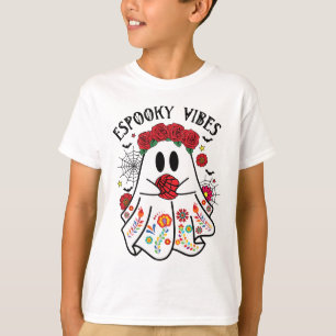 T-shirt Espooky Vibes Halloween Ghost Mexicain Concha Spoo