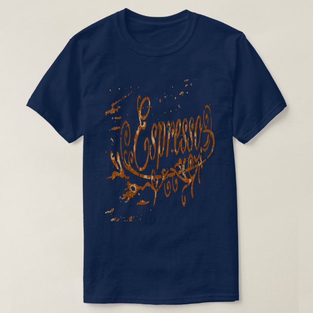 T-shirt Espresso Café Artistique Typographie Vector (Design devant)