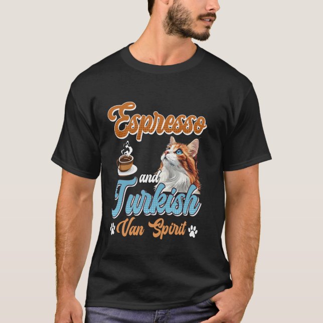 T-shirt ESPRESSO ET VANILLE TURQUE Cat Daddy Coffee L (Devant)