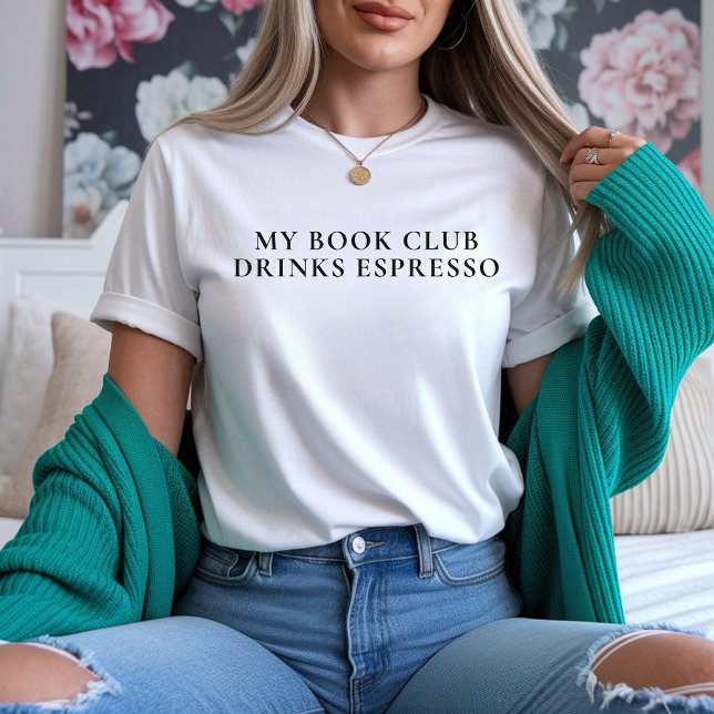 T-shirt Espresso & Livres Shirt, Bookworm cadeau pour les  (funny bookish shirt, book lover gift, coffee and book shirt, book club shirt, espresso lover shirt,)