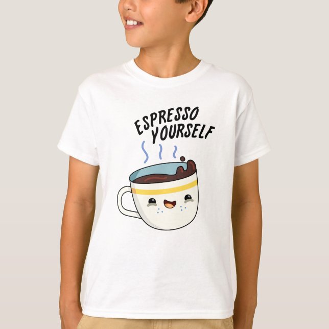 T-shirt Espresso Yourself amusant jeu de café (Devant)