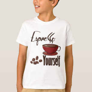T-shirt Espresso Yourself Coffee Pun Vous Express