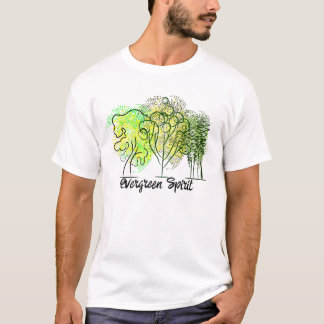 T-shirt Esprit à feuillage persistant avec arbres