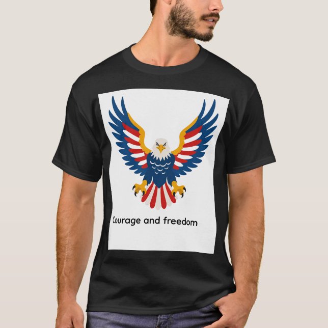 T-shirt esprit américain  (Devant)