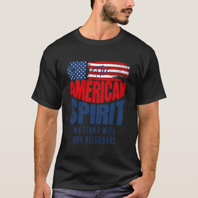 T-shirt Esprit américain Nous le peuple sommes aux côtés d (Devant)