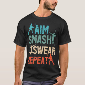 T-shirt Esprit Badminton Viser Écraser Jurer Répéter