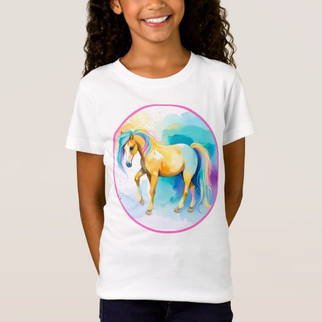 T-Shirt Esprit coloré Poney 5 Enfants (Devant)