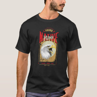 T-shirt Esprit d'aigle amérindien Yuma Vintage Honneur