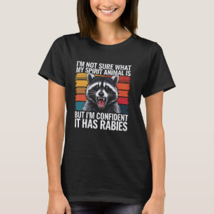 T-shirt Esprit d'animal Raton laveur Rage drôle Rétro Vint