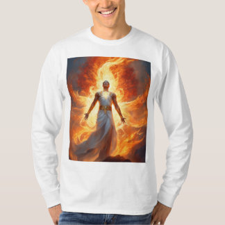 T-shirt Esprit d'Ascendant : Lumière radieuse et flammes