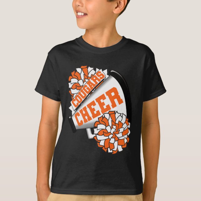 T-shirt Esprit de Cheerleading des Cougars Cheer Ck à l'éc (Devant)